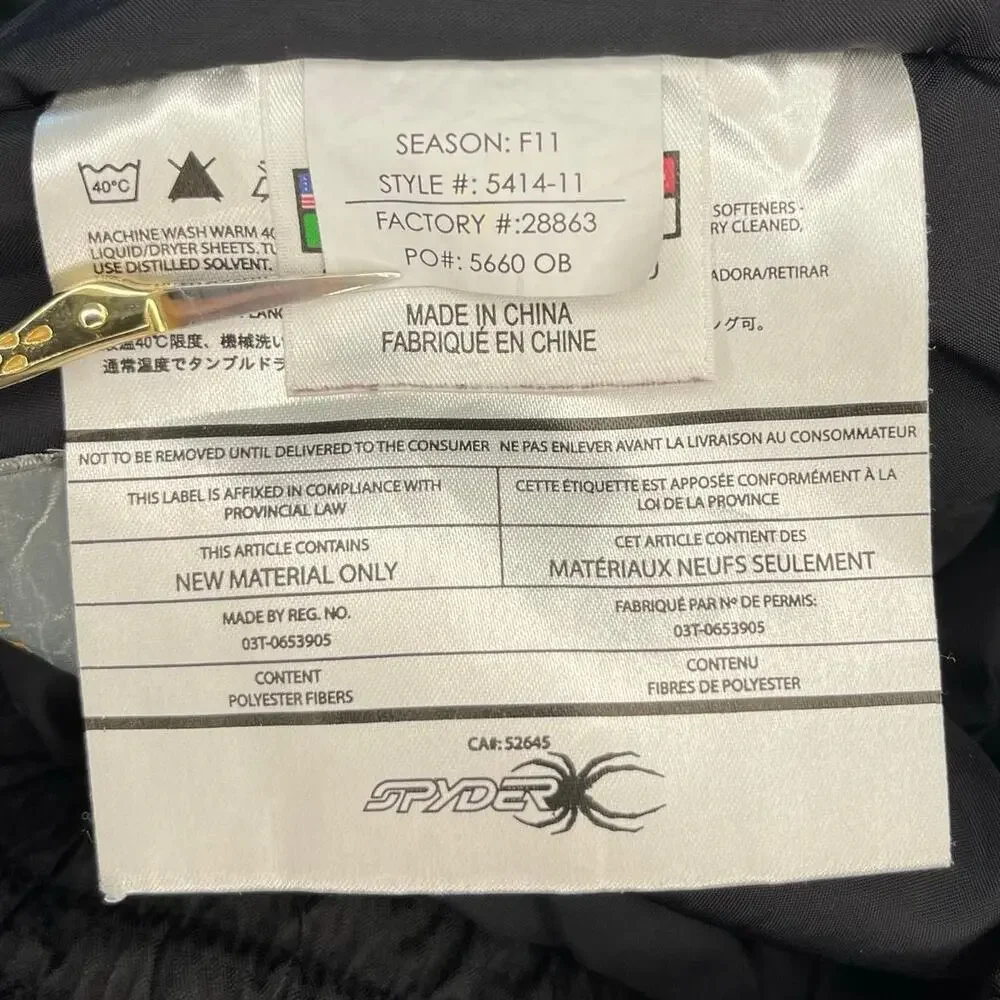 Spyder XtL 10/10k Insulated Pants Size 6
